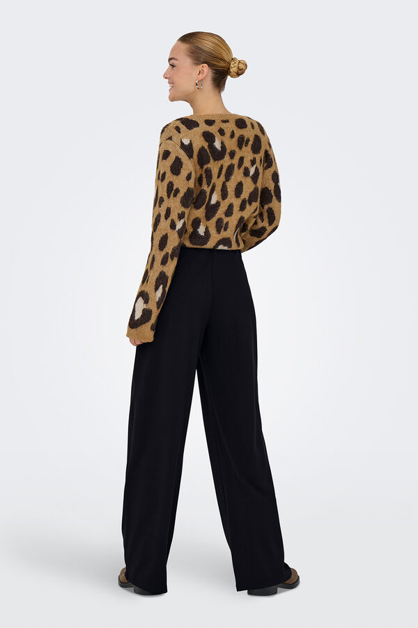 JDY Wide-leg long trouser Crna