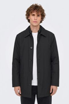 Only & Sons Gabardina com fecho de bot&otilde;es