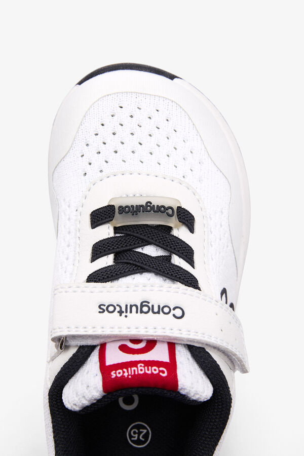 Conguitos Velcro light-up barefoot trainers white