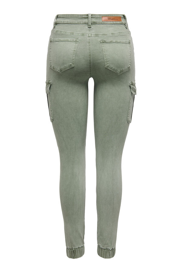 Only Pantal&oacute;n cargo slim fit verde