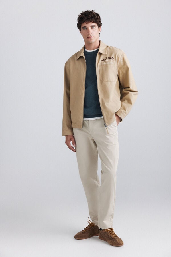 Springfield Washed cotton jacket brown