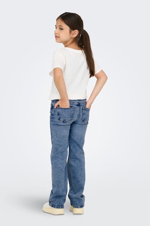 Only Girls Stretch wide fit jeans blue