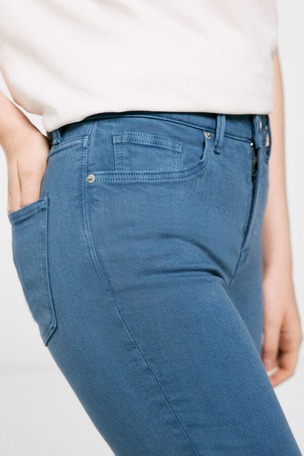 Springfield Slim cropped colour jeans navy mix