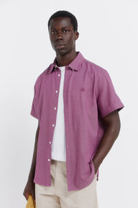 Springfield Two-tone structured short sleeve shirt