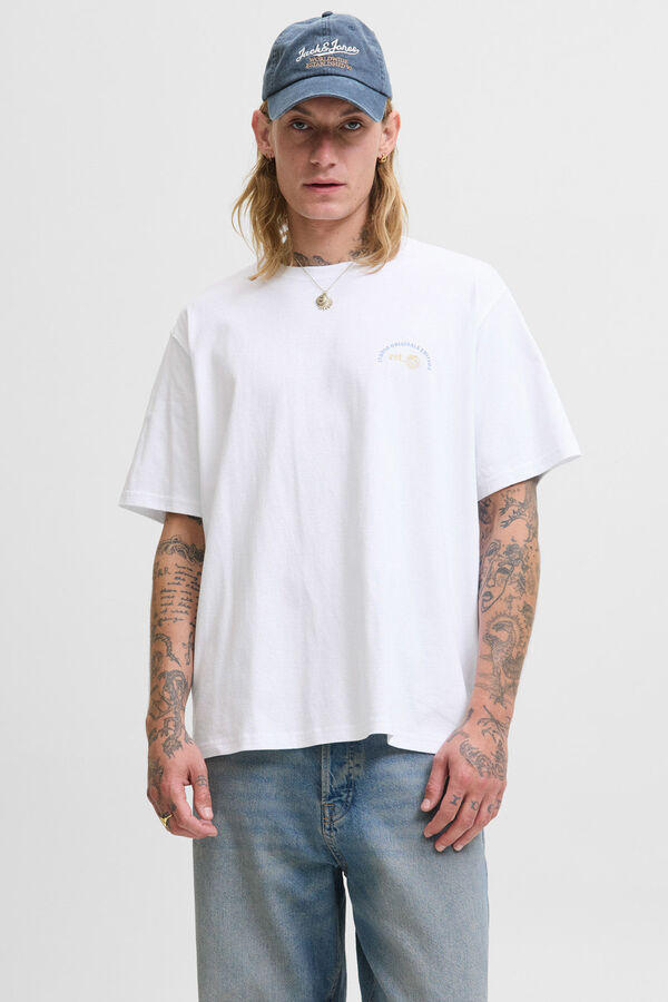 Jack & Jones Camiseta backprint blanco
