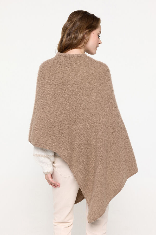 Pieces Poncho with structure nude
