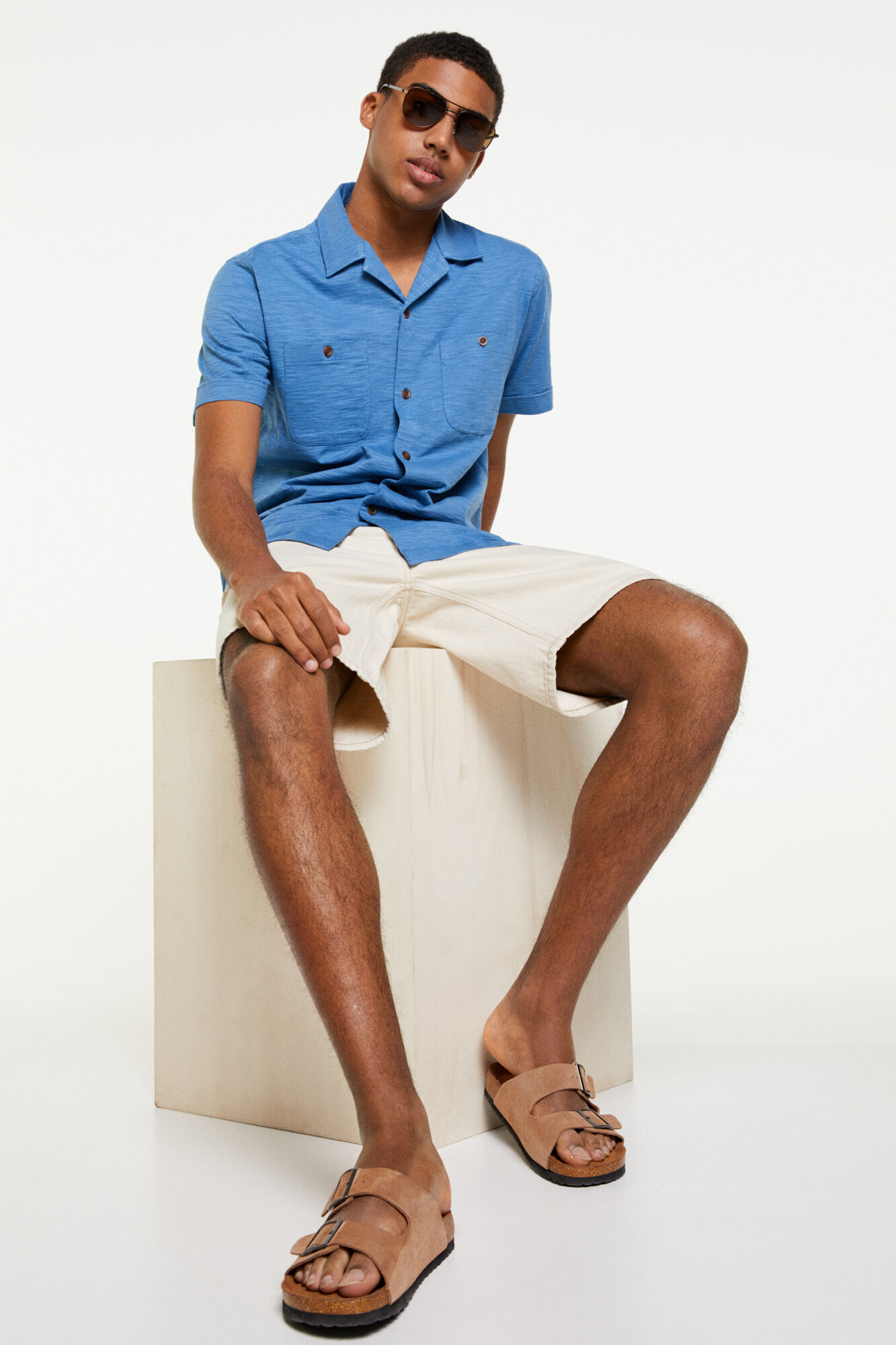 Camisas | Camisa estampada Estampado Azul | Springfield Hombre - Emilie  Attolini