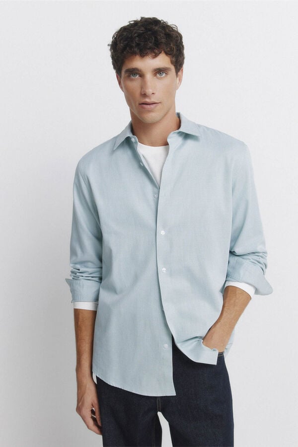 Springfield Dress shirt with easy-care structure green