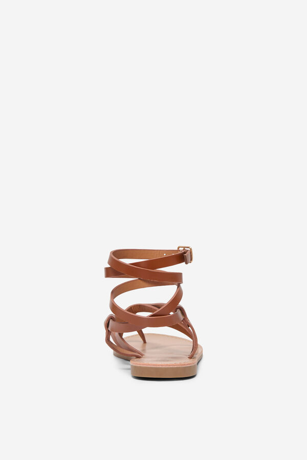 Only Roman flat sandal nude