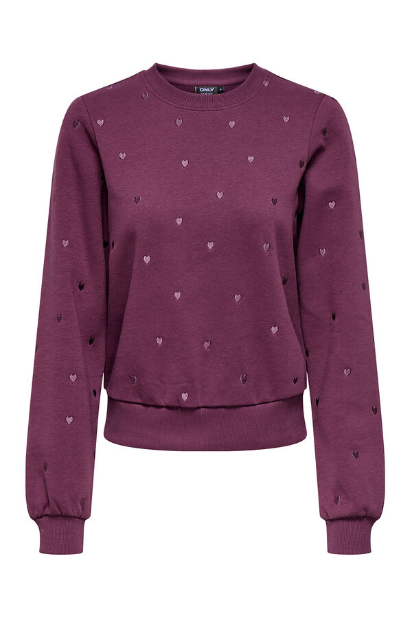 Only Sweatshirt bordado em lurex estampado