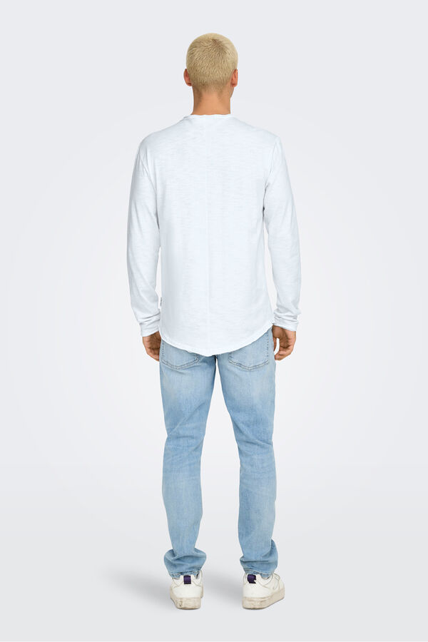 Only & Sons Camiseta manga larga blanco