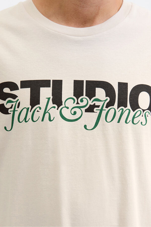 Jack & Jones Camiseta de manga studio gris