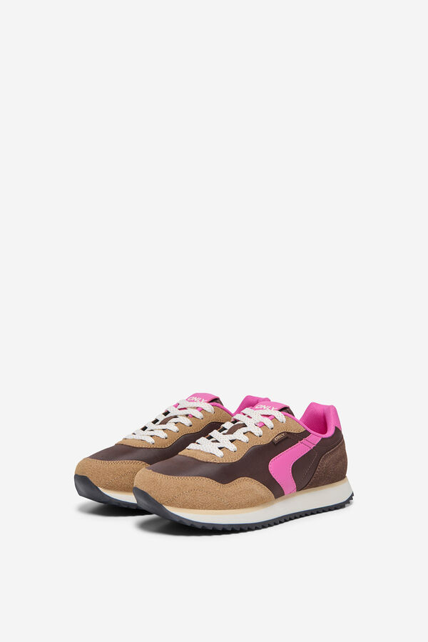 Only Contrast low-top sneaker nude