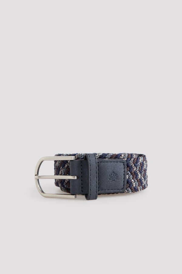 Springfield Multicoloured braided belt blue