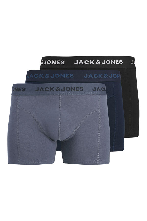 Jack & Jones PLUS Pack 3 boxers b&aacute;sicos azul