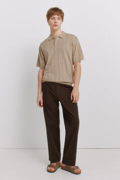 Springfield Openwork detail polo shirt