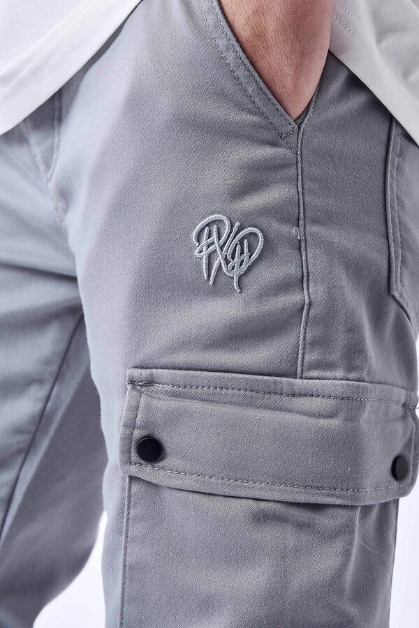 Project X Paris PANTAL&Oacute;N CARGO MULTI BOLSILLOS gris