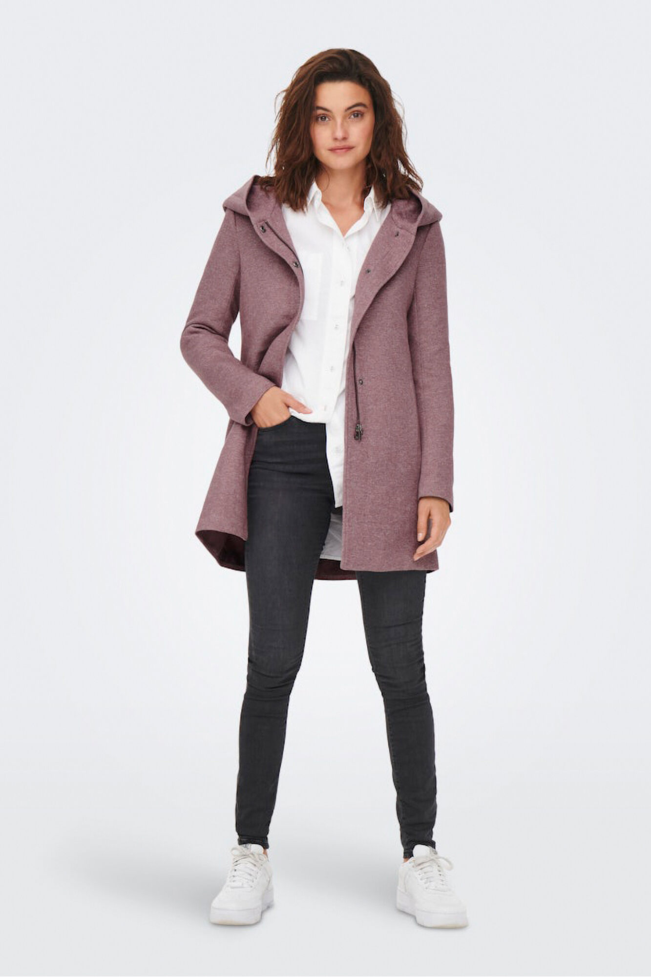 Only Abrigo midi de pa&ntilde;o