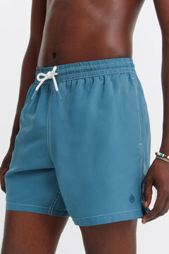 Springfield Einfarbiger Badeanzug mit Kontrasten