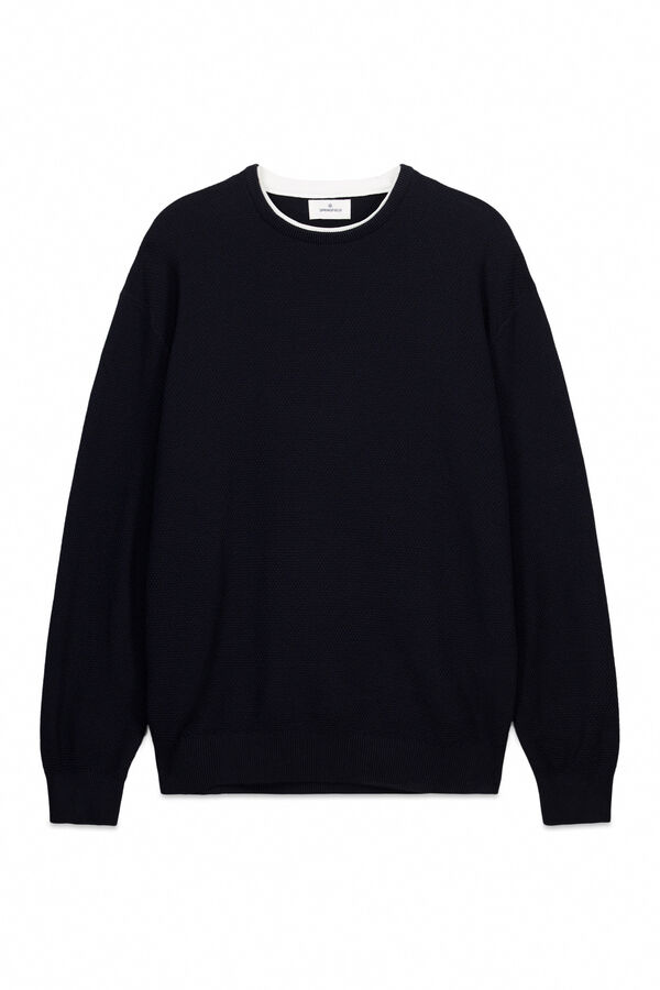 Springfield Double knit jumper blue