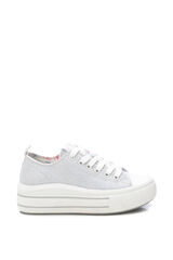 XTI Kids Metallic canvas sneaker grey