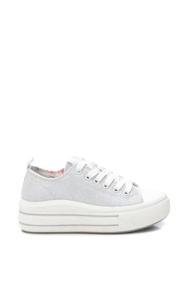 XTI Kids Metallic canvas sneaker grey