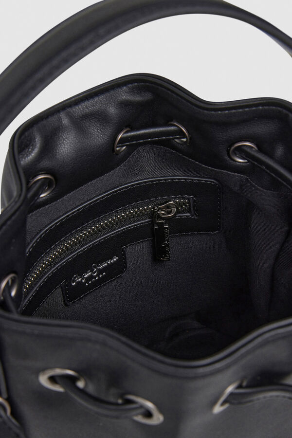 Pepe Jeans Bolso Bucket Efecto Piel negro