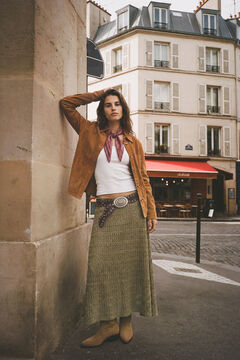 Springfield Faux suede jacket nude