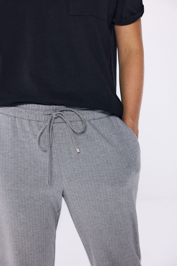 Springfield Jersey-knit jogger trousers grey