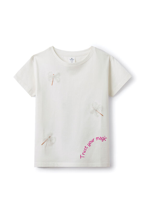 Springfield T-Shirt Libellen mit Tüll Mädchen camel