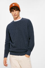 Springfield Teksturirani upleteni džemper plava