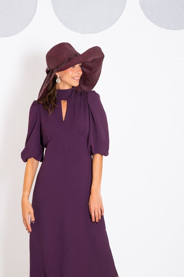Cul Sac Puffed sleeve midi dress pink
