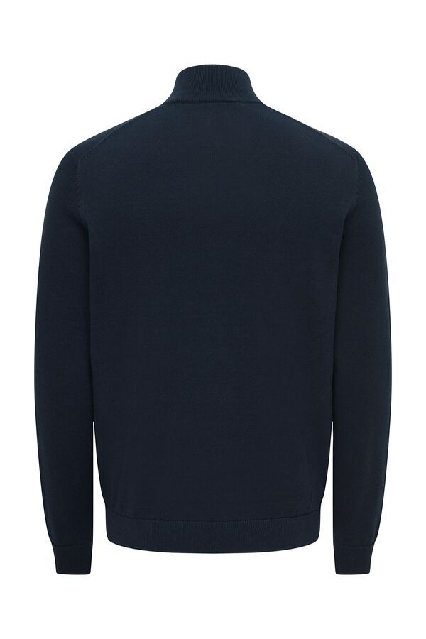 Only & Sons Rollkragenpullover mit Rei&szlig;verschluss Blau