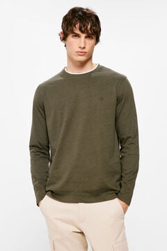 Springfield Double micro-striped long-sleeved T-shirt grey