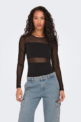 Only Semi-transparent tight body Crna