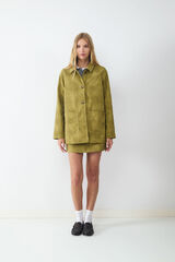 Balmohk Chaqueta efecto ante verde