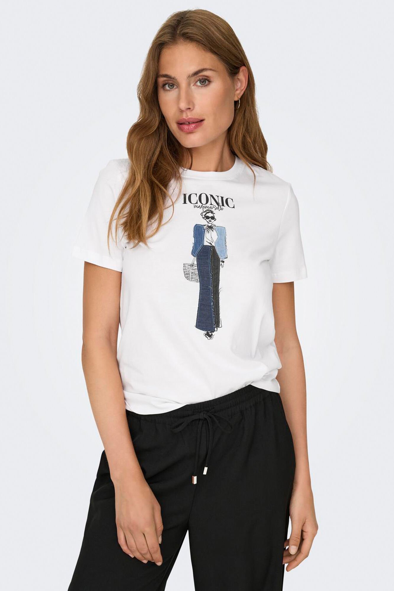 Only Camiseta estampada manga curta