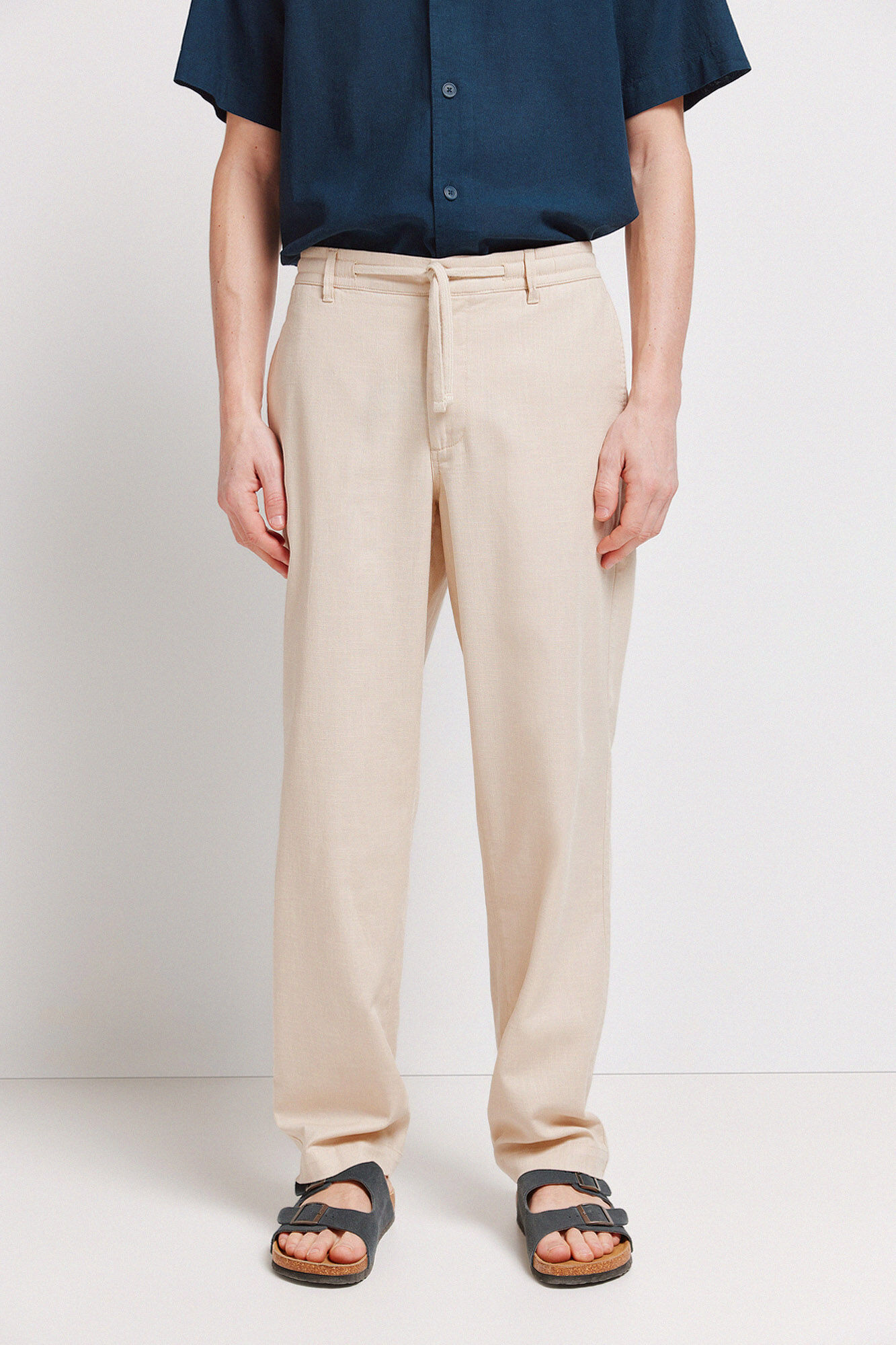 Springfield Dobby straight fit trousers
