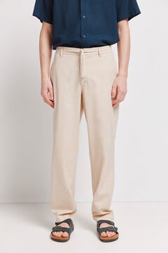 Springfield Dobby straight fit trousers