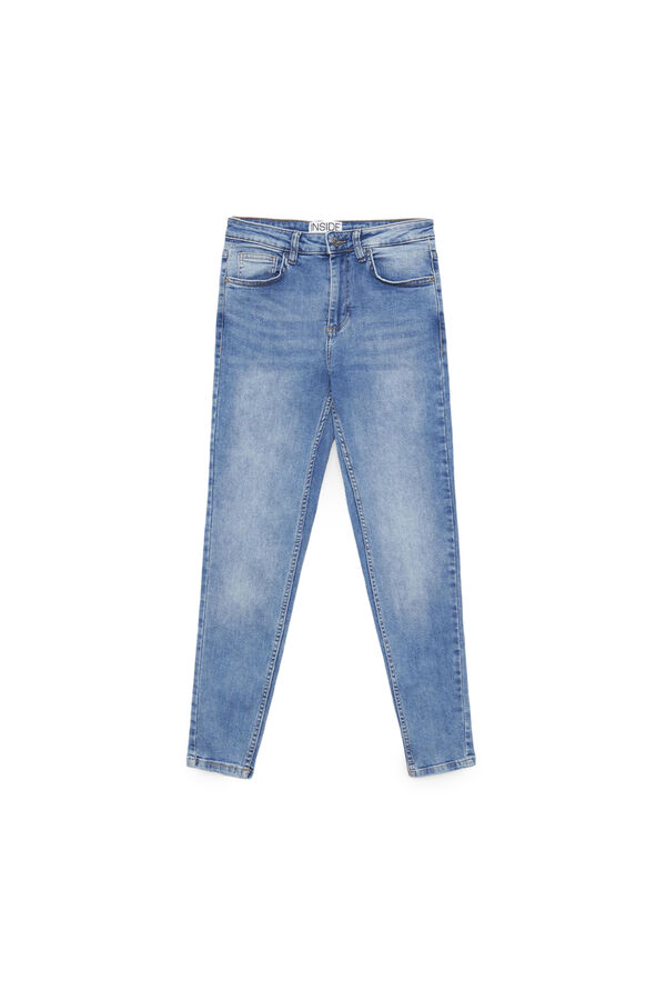 Inside Jeans B&aacute;sico Skinny Tiro Medio azul