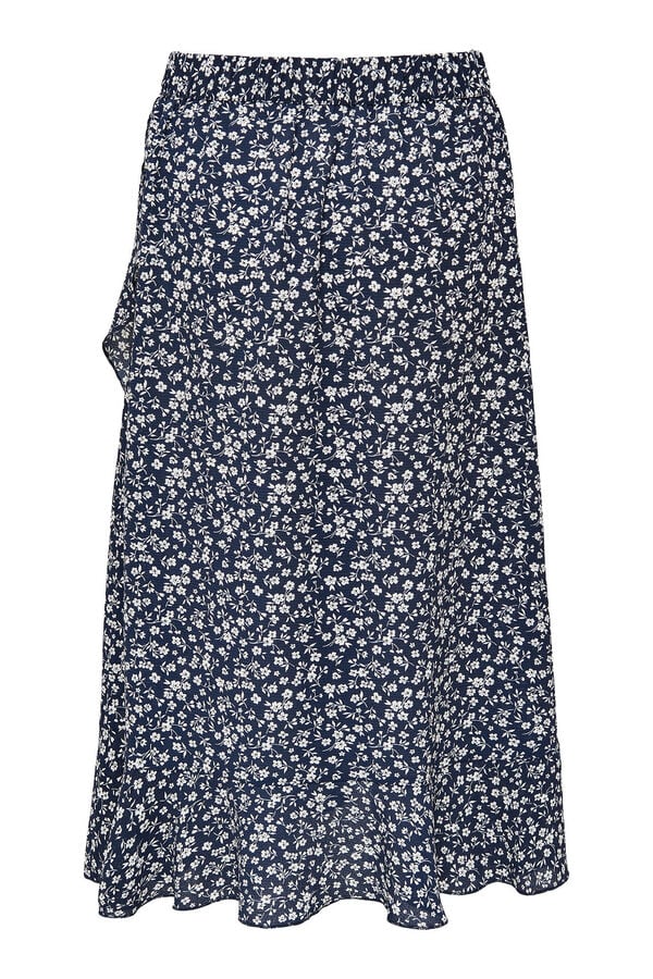 Only Flounced midi skirt  blue