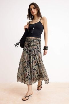 Trendyol Falda midi estampada