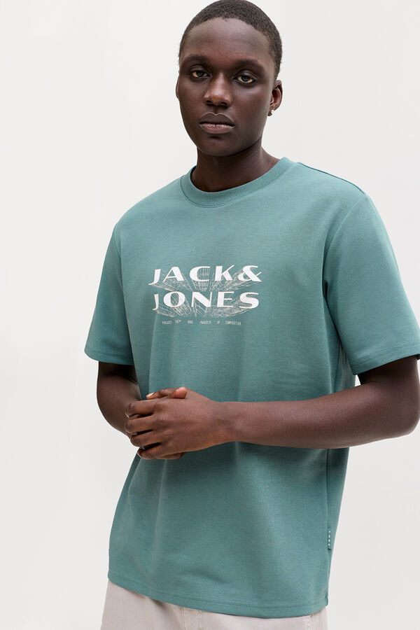 Jack & Jones Cotton short sleeve T-shirt blue