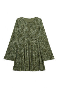 Springfield Vestido curto estampado verde