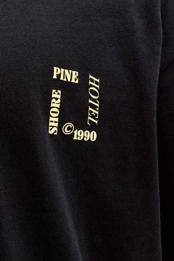 Jack & Jones T-shirt loose em algod&atilde;o preto