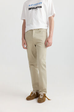 Springfield Washed slim fit 5-pocket trousers