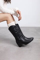 XTI Bota Cowboy Bordado negro