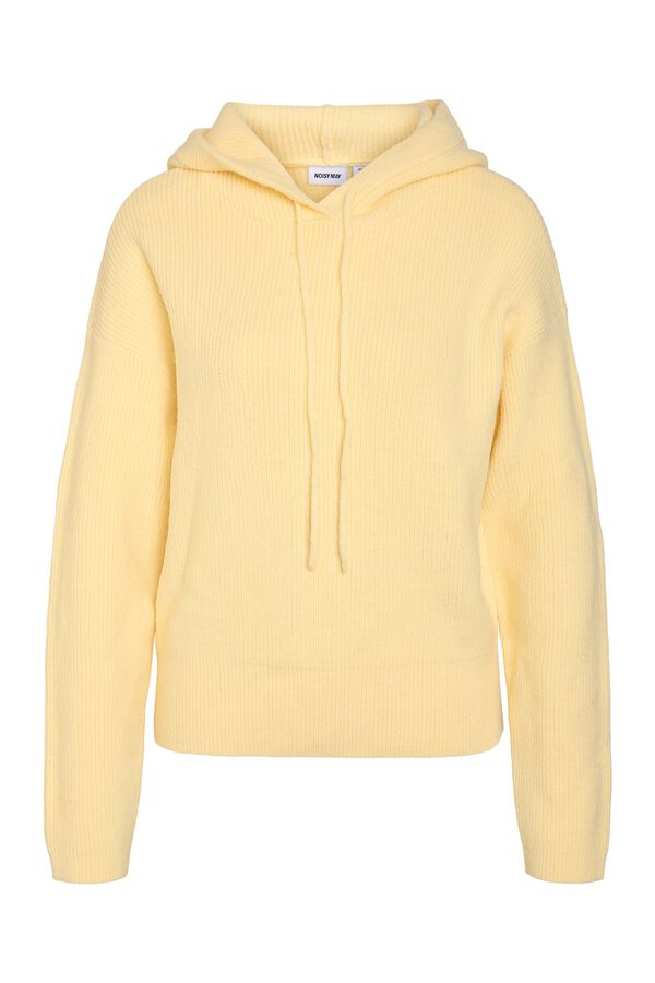 Noisy May Jersey de punto con capucha amarillo