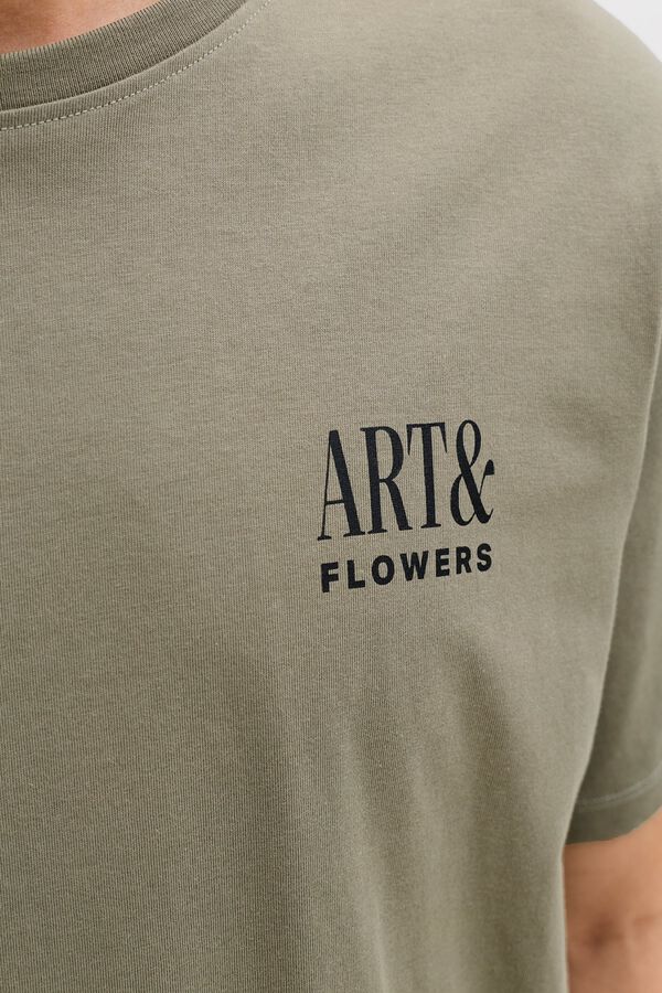 Jack & Jones Relaxed backprint T-shirt beige