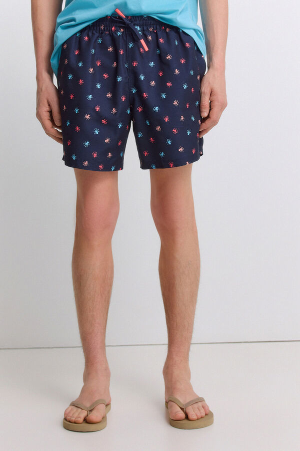 Springfield Octopus print swimwear blue